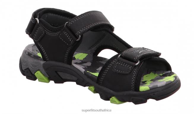 HENRY - Sandal with Velcro Fastener Toddlers Black NLL0655 Superfit Sandals