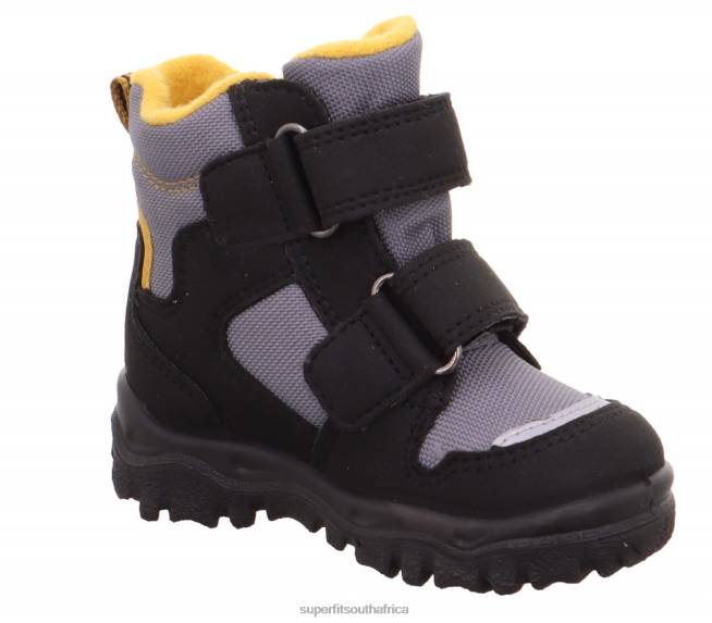 HUSKY1 - Boot with Velcro Fastener Babies Black/Yellow NLL0454 Superfit Boots