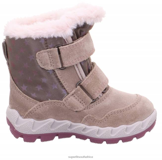 ICEBIRD - Boot with Velcro Fastener Babies Beige/Pink NLL0492 Superfit Boots