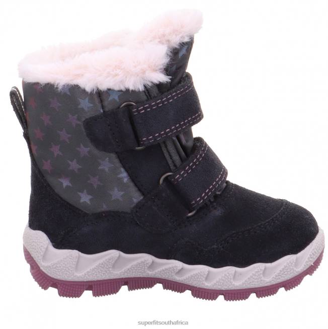 ICEBIRD - Boot with Velcro Fastener Babies Grey/Pink NLL0484 Superfit Boots