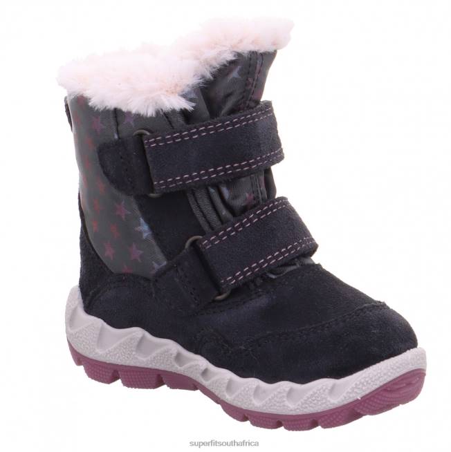 ICEBIRD - Boot with Velcro Fastener Babies Grey/Pink NLL0484 Superfit Boots