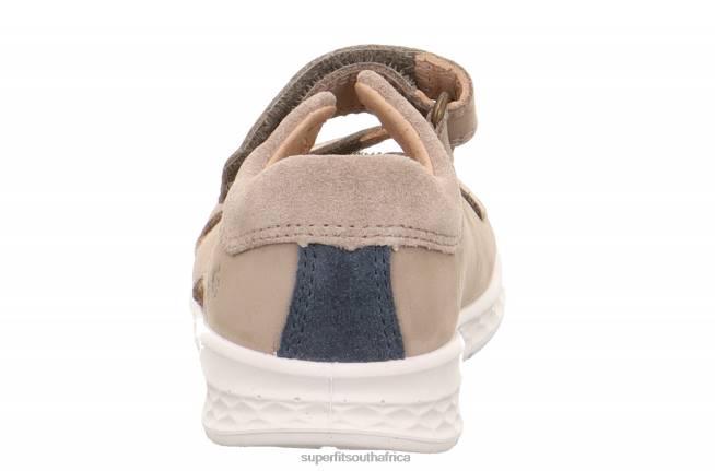 LAGOON - Sandal with Velcro Fastener Babies Beige/Blue NLL0230 Superfit Sandals