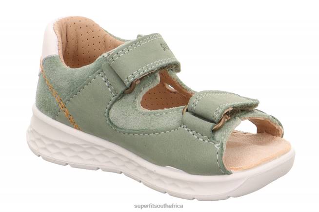 LAGOON - Sandal with Velcro Fastener Babies Light Green/Orange NLL0182 Superfit Sandals