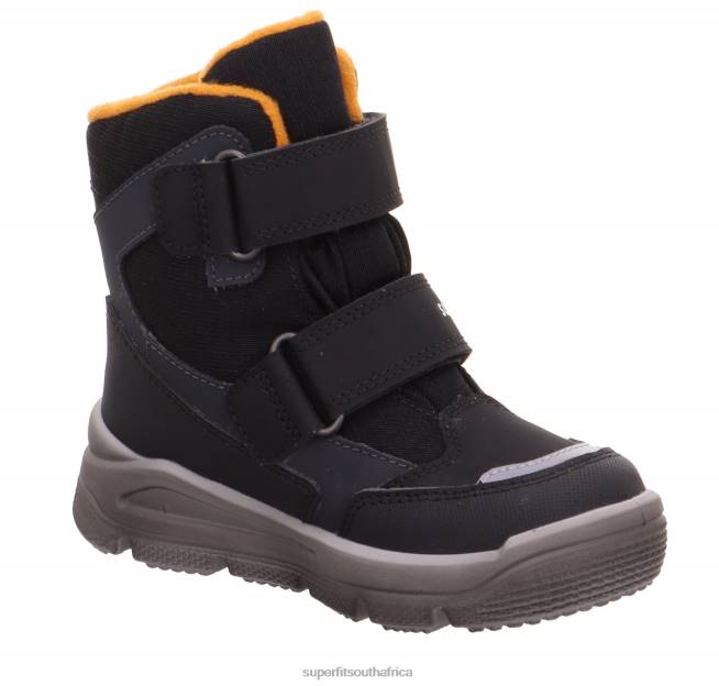 MARS - Boot with Velcro Fastener Toddlers Black/Orange NLL0711 Superfit Boots