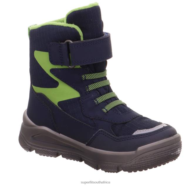 MARS - Boot with Velcro Fastener Toddlers Blue/Light Green NLL0698 Superfit Boots