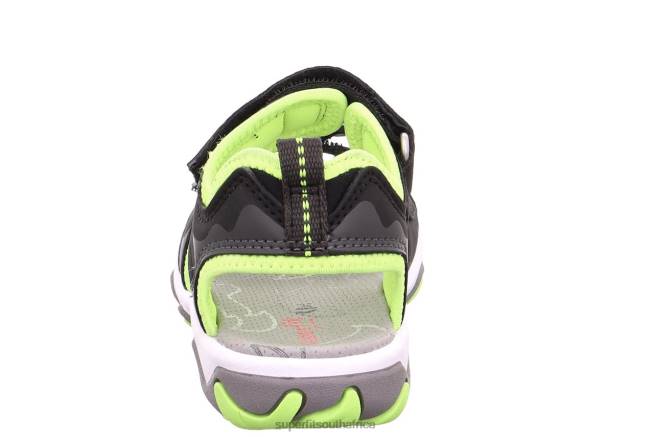 MIKE 30 - Sandal with Velcro Fastener Toddlers Black/Yellow NLL0658 Superfit Sandals