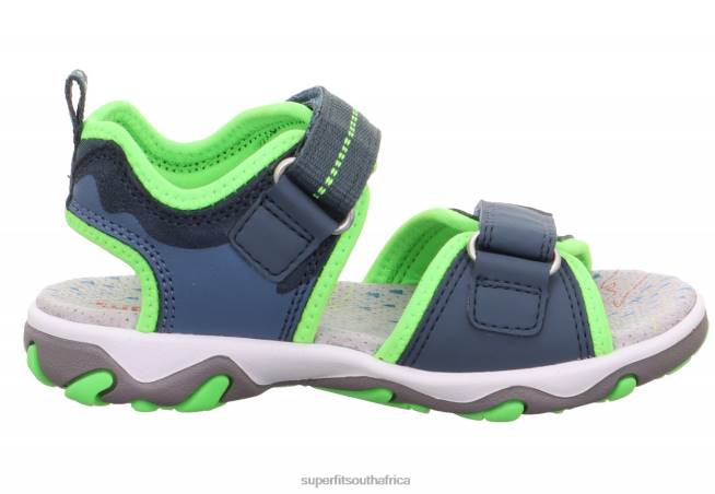 MIKE 30 - Sandal with Velcro Fastener Toddlers Blue/Light Green NLL0644 Superfit Sandals