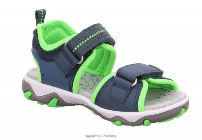 MIKE 30 - Sandal with Velcro Fastener Toddlers Blue/Light Green NLL0644 Superfit Sandals