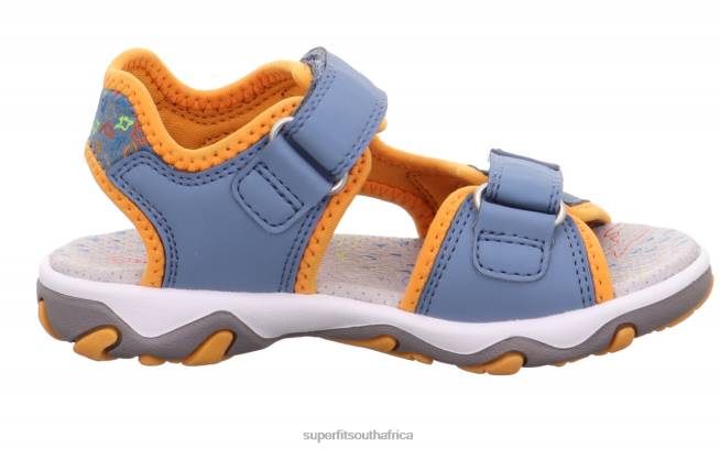 MIKE 30 - Sandal with Velcro Fastener Toddlers Blue/Orange NLL0647 Superfit Sandals