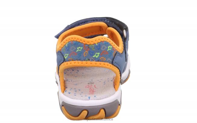 MIKE 30 - Sandal with Velcro Fastener Toddlers Blue/Orange NLL0647 Superfit Sandals