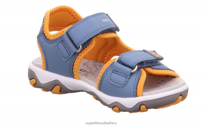 MIKE 30 - Sandal with Velcro Fastener Toddlers Blue/Orange NLL0647 Superfit Sandals