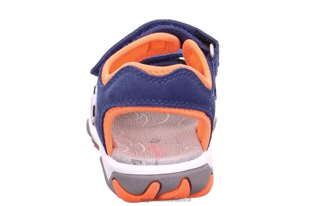 MIKE 30 - Sandal with Velcro Fastener Toddlers Blue/Orange NLL0661 Superfit Sandals