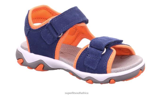 MIKE 30 - Sandal with Velcro Fastener Toddlers Blue/Orange NLL0661 Superfit Sandals