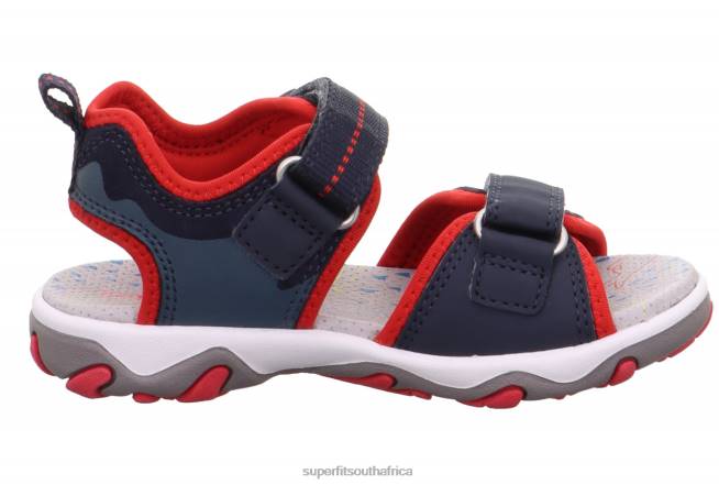 MIKE 30 - Sandal with Velcro Fastener Toddlers Blue/Red NLL0633 Superfit Sandals