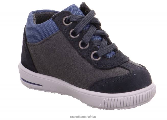 MOPPY - Sneakers low with Lacing Babies Grey/Blue NLL0395 Superfit Low Sneakers