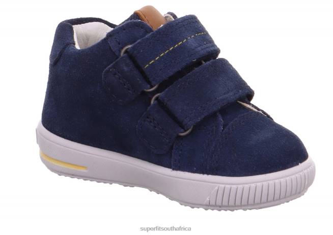 MOPPY - Sneakers low with Velcro Fastener Babies Blue/Brown NLL0414 Superfit Low Sneakers