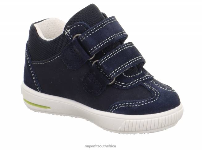 MOPPY - Sneakers low with Velcro Fastener Babies Blue/Light Green NLL0245 Superfit Low Sneakers