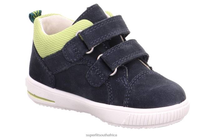 MOPPY - Sneakers low with Velcro Fastener Babies Blue/Light Green NLL0344 Superfit Low Sneakers