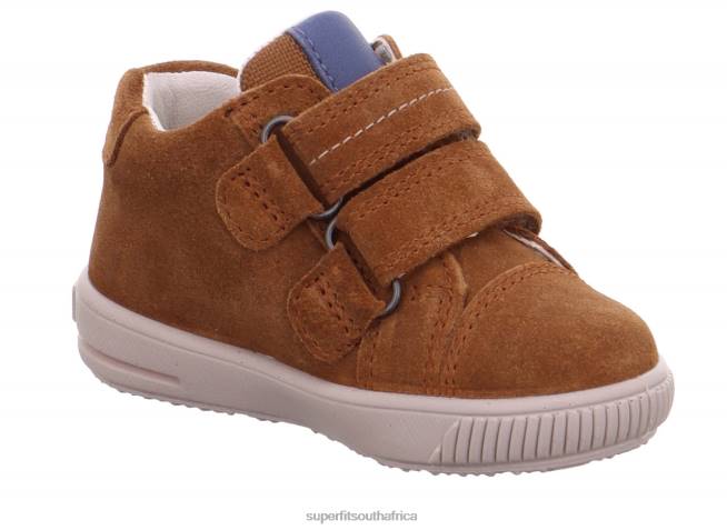 MOPPY - Sneakers low with Velcro Fastener Babies Brown/Blue NLL0376 Superfit Low Sneakers