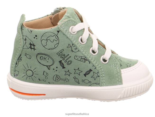 MOPPY - Sneakers low with Zip Babies Light Green/White NLL0321 Superfit Low Sneakers