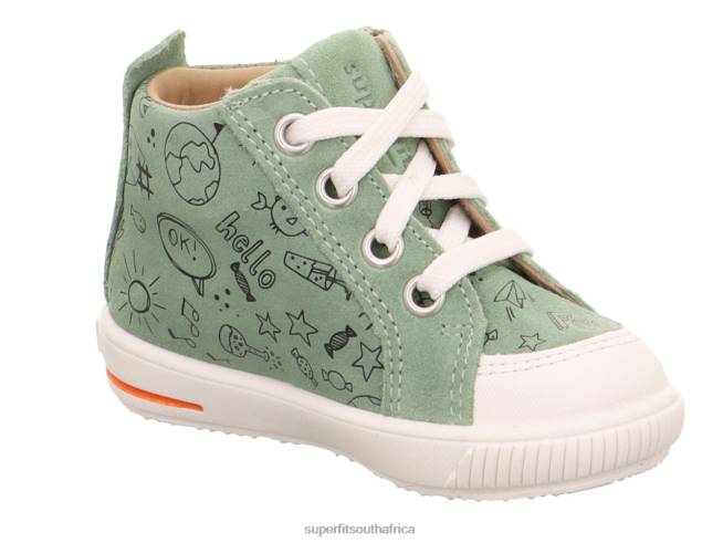 MOPPY - Sneakers low with Zip Babies Light Green/White NLL0321 Superfit Low Sneakers