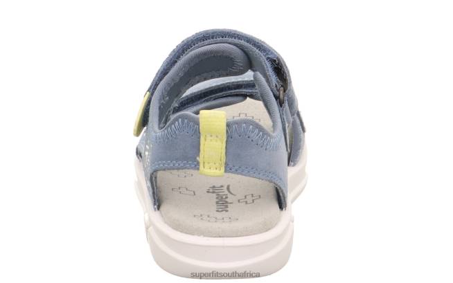 PIXIE - Sandal with Velcro Fastener Toddlers Blue/Yellow NLL0650 Superfit Sandals