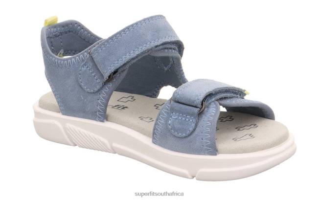 PIXIE - Sandal with Velcro Fastener Toddlers Blue/Yellow NLL0650 Superfit Sandals