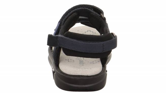 PIXIE - Sandal with Velcro Fastener Toddlers Grey/Black NLL0646 Superfit Sandals