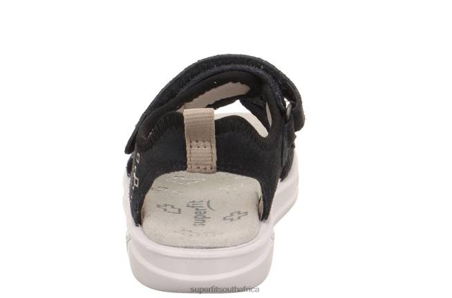 PIXIE - Sandal with Velcro Fastener Toddlers Grey/Black NLL0659 Superfit Sandals