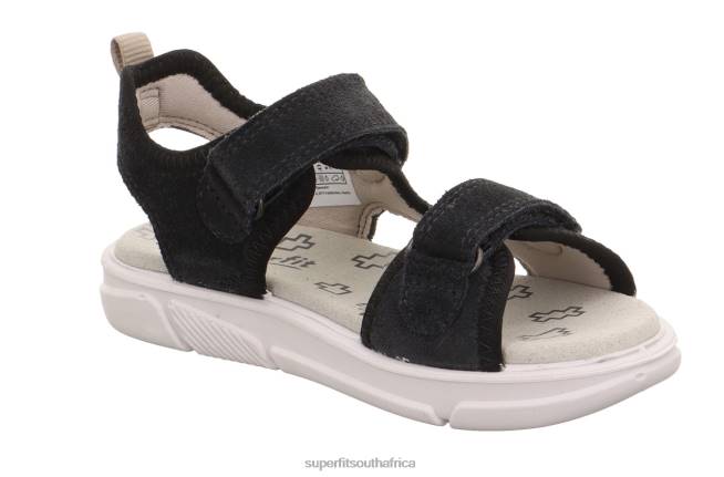 PIXIE - Sandal with Velcro Fastener Toddlers Grey/Black NLL0659 Superfit Sandals