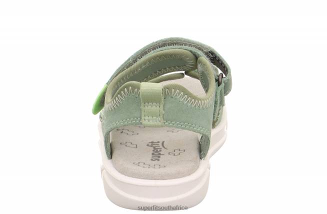 PIXIE - Sandal with Velcro Fastener Toddlers Light Green NLL0649 Superfit Sandals