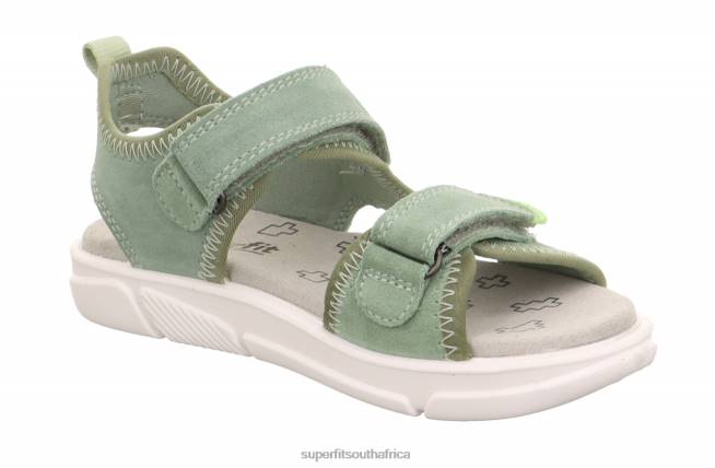 PIXIE - Sandal with Velcro Fastener Toddlers Light Green NLL0649 Superfit Sandals