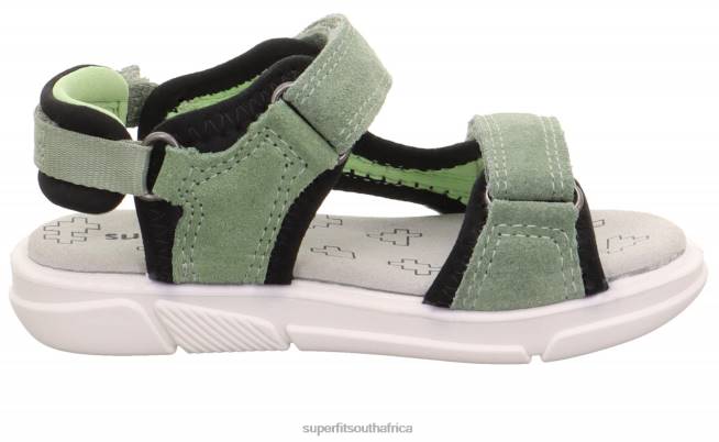 PIXIE - Sandal with Velcro Fastener Toddlers Light Green/Black NLL0676 Superfit Sandals