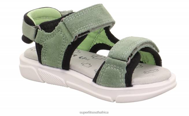 PIXIE - Sandal with Velcro Fastener Toddlers Light Green/Black NLL0676 Superfit Sandals