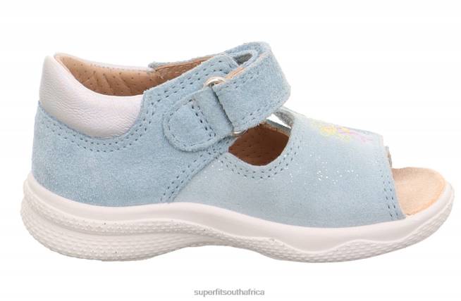 POLLY - Sandal with Velcro Fastener Babies Light Blue/Silver NLL0186 Superfit Sandals