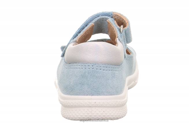 POLLY - Sandal with Velcro Fastener Babies Light Blue/Silver NLL0186 Superfit Sandals