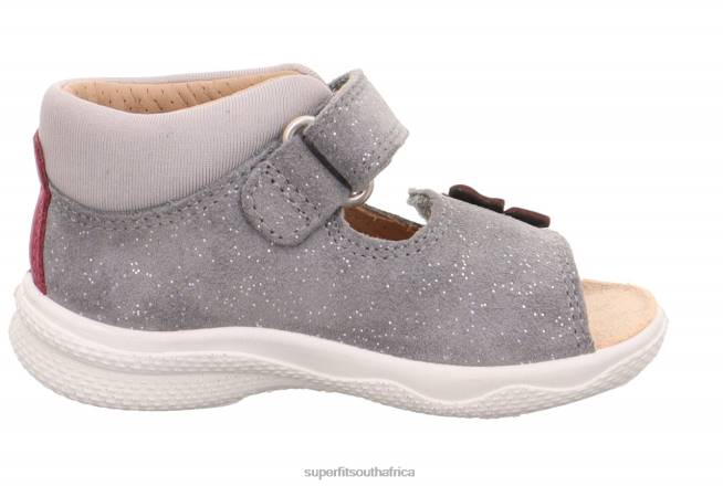 POLLY - Sandal with Velcro Fastener Babies Light Grey NLL0198 Superfit Sandals