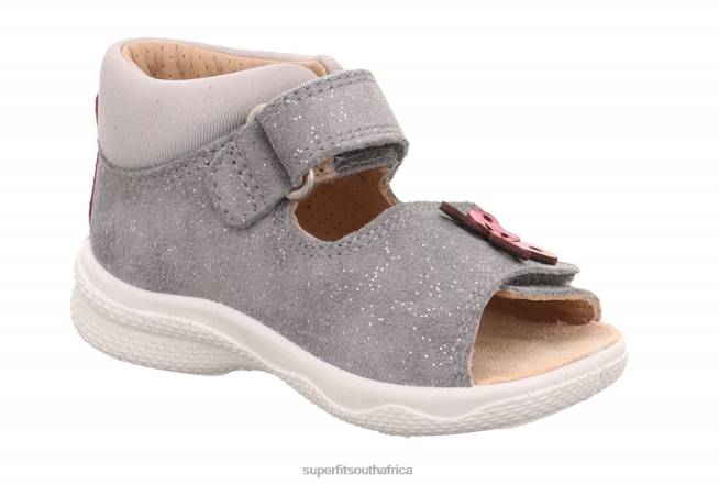 POLLY - Sandal with Velcro Fastener Babies Light Grey NLL0198 Superfit Sandals