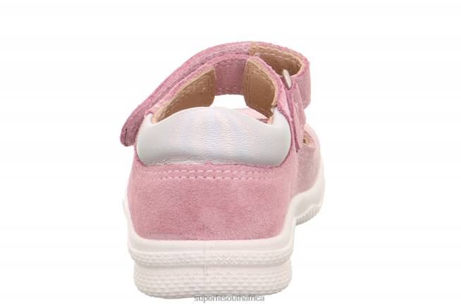 POLLY - Sandal with Velcro Fastener Babies Pink/Silver NLL0183 Superfit Sandals