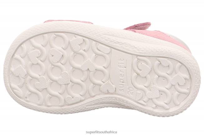 POLLY - Sandal with Velcro Fastener Babies Pink/Silver NLL0183 Superfit Sandals