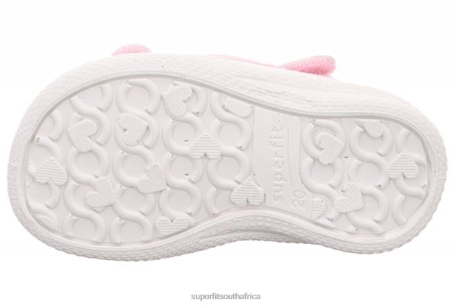 POLLY - Slipper with Velcro Fastener Babies Pink/Silver NLL02 Superfit Slippers