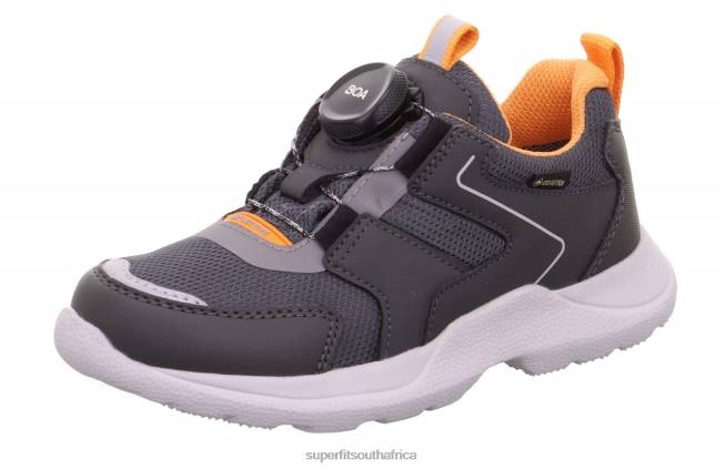 RUSH - Sneakers low with BOA Fit System Kids  Teens Grey/Orange NLL0536 Superfit Sneakers