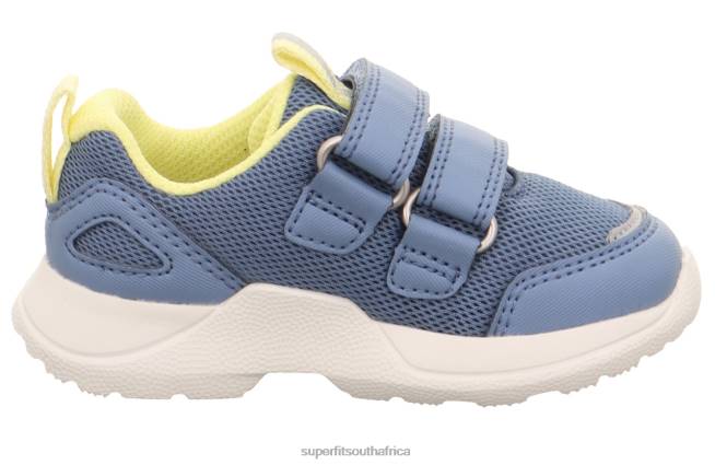 RUSH - Sneakers low with Velcro Fastener Babies Blue/Yellow NLL0251 Superfit Low Sneakers