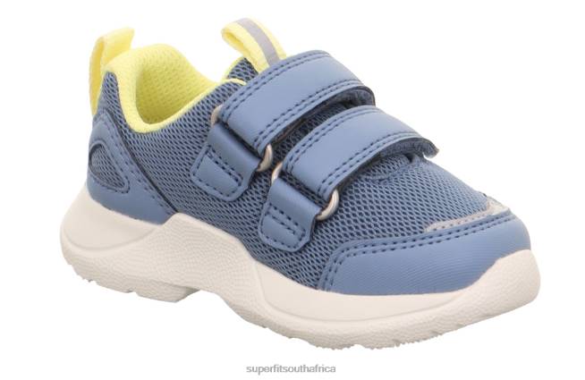 RUSH - Sneakers low with Velcro Fastener Babies Blue/Yellow NLL0251 Superfit Low Sneakers