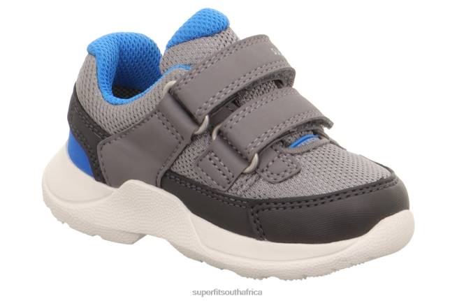 RUSH - Sneakers low with Velcro Fastener Babies Light Grey/Blue NLL0333 Superfit Low Sneakers