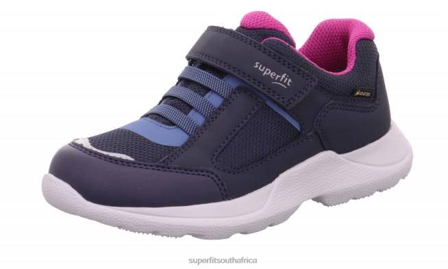 RUSH - Sneakers low with Velcro Fastener Kids  Teens Blue/Pink NLL0537 Superfit Sneakers