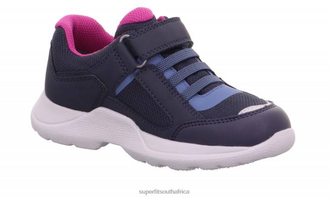 RUSH - Sneakers low with Velcro Fastener Kids  Teens Blue/Pink NLL0537 Superfit Sneakers