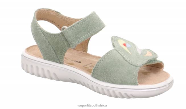 SPARKLE - Sandal with Velcro Fastener Toddlers Light Green NLL0672 Superfit Sandals