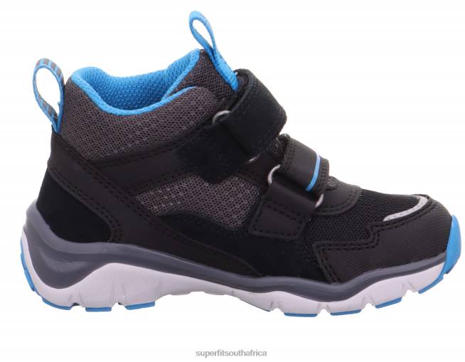 SPORT5 - Sneakers high with Velcro Fastener Babies Black/Light Blue NLL0416 Superfit High Sneakers