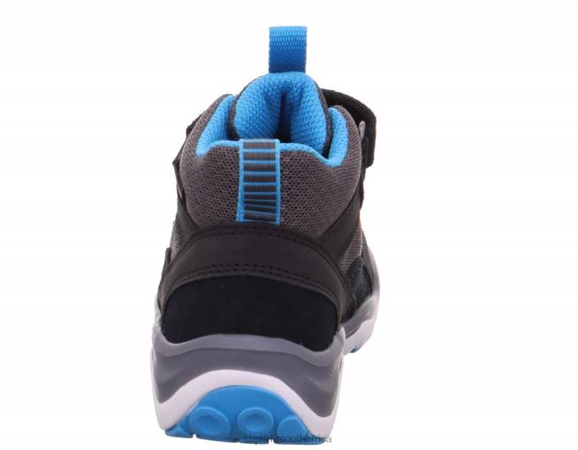 SPORT5 - Sneakers high with Velcro Fastener Babies Black/Light Blue NLL0416 Superfit High Sneakers